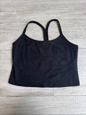 Beyond Yoga Spacedye Slim Racerback Cropped Tank M Darkest Night Cropped